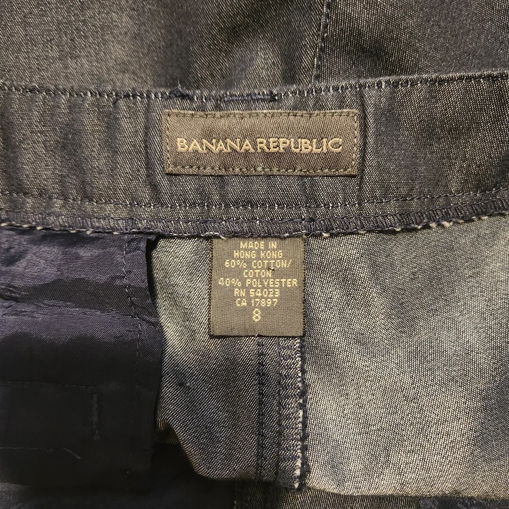 VTG Vintage Y2K Banana Republic Cotton Blend Dark Denim Shorts 8 EUC Summer 2002